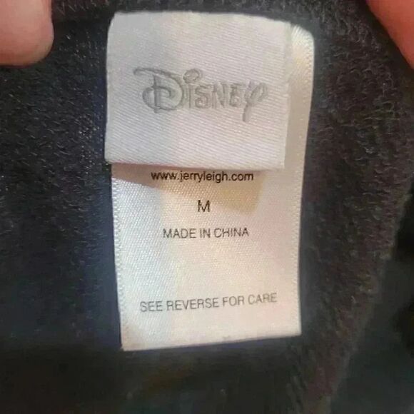 Disney Jerry Leigh Black Cotton w Graphic Keyhole Sweatshirt - Picture 5 of 8